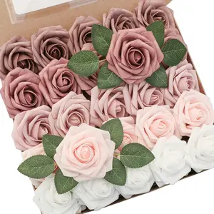 Add timeless beauty that never fades. 🌹 Realistic dusty rose gradient faux roses (25 stems). Zero maintenance, perfect for DIY wedding bouquets, centerpieces & elegant home decor. #FauxFlowers #WeddingFlowers #DustyRose #DIYWedding #Centerpiece