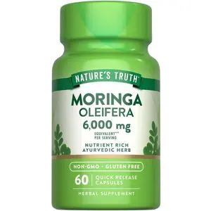 Moringa Oleifera 6000 mg Capsules | 60 Count | Non-GMO & Gluten Free Supplement