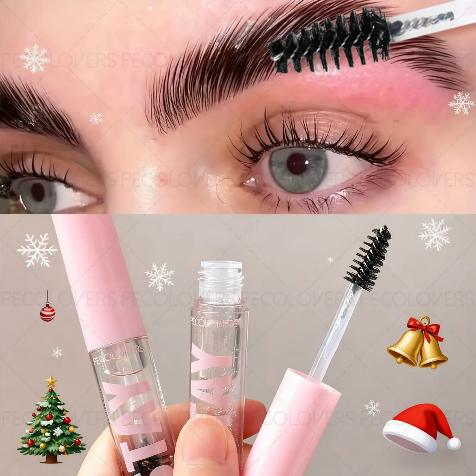 1PC Transparent Eyebrow Shaping Gel with Brush - Eyebrow Makeup, Waterproof, Suitable for All Light Brown Eyebrow Types, Seamless Application, Mild Ingredients, To Create A Variety of Eyebrow Styles