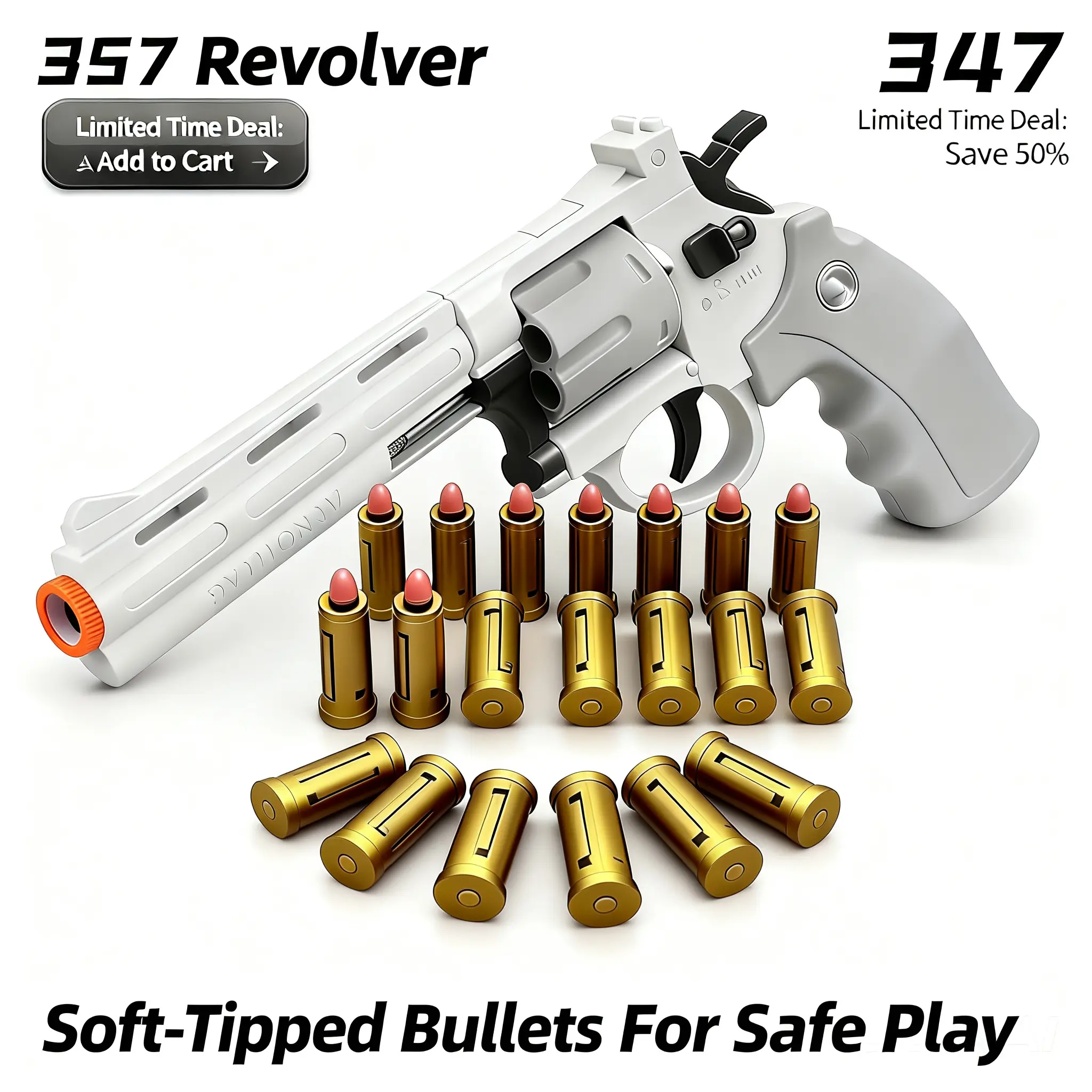 Viral Soft Bullet Toy / Safe & Non-Toxic Foam Bullets / Stress Relief Toy / Hot-Selling Birthday & Holiday Gift / Loved by Kids and Adults