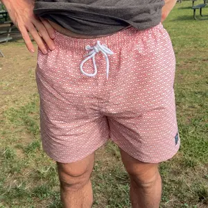 Men's Regular Fit Printed Beach Shorts, Casual Comfy Breathable Shorts for Summer, Men's Bottoms for Beach Vacation, Swimwear Shorts