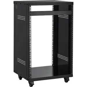 VEVOR 12U AV Rack Stand with Caster Wheels, Component Rack Cabinet Recording Studio Racks, Removable Side Panels, Universal Network Server Case, Special Vents for 19'' Audio Video Rack MountingVEVOR Super Brand Day