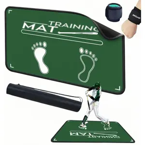 2-in-1 Baseball Batting Mat & Decorative/Entryway Mat, Softball Hitting Mat with  Plate, Anti-Slip, Batting Stance Guide for Swing , Durable Indoor/Outdoor Use (35.4"x23.6")