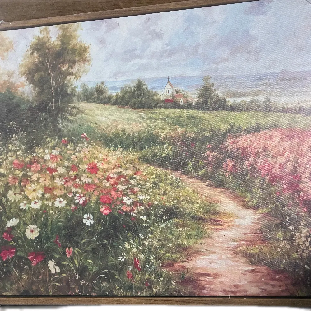 Premium Framed Wall Art Country side with cottage