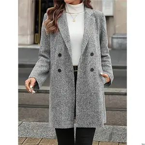 For Classic tiktok Clasi Women Herringbone Coat Commuting Winter