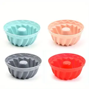 Silicone Mini Cake Mold, 12pcs/set Non-stick Baking Mold, Easy To Clean Baking Tool for Puff Traditional Tube Cake, Perfect Kitchen Gadgets & Gifts