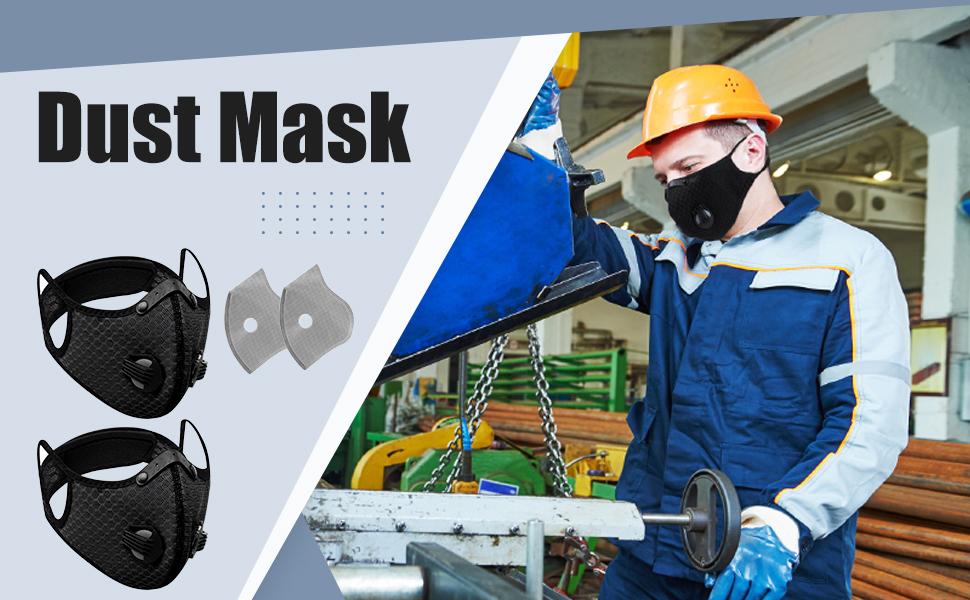 Reusable PM2.5 Cycling Face Mask for Men Women, Breathable Dust Mask with Breathing Valve, UV Protection Motorcycle Riding Face Cover, Windproof Outdoor Sports Mask for Running Hiking Fishing Camping Workout Travel Summer Essentials