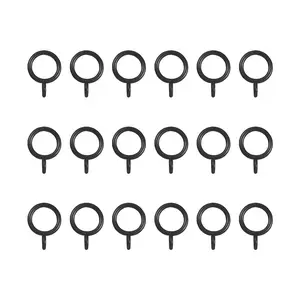 TWOPAGES Milo Collection Warm Gold & Black Cafe Curtain Eyelet Rings (Pack of 18) metal grommets