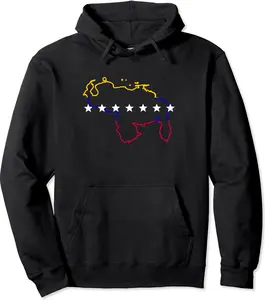 Venezuela Map 7 Stars Flag Pullover Hoodie