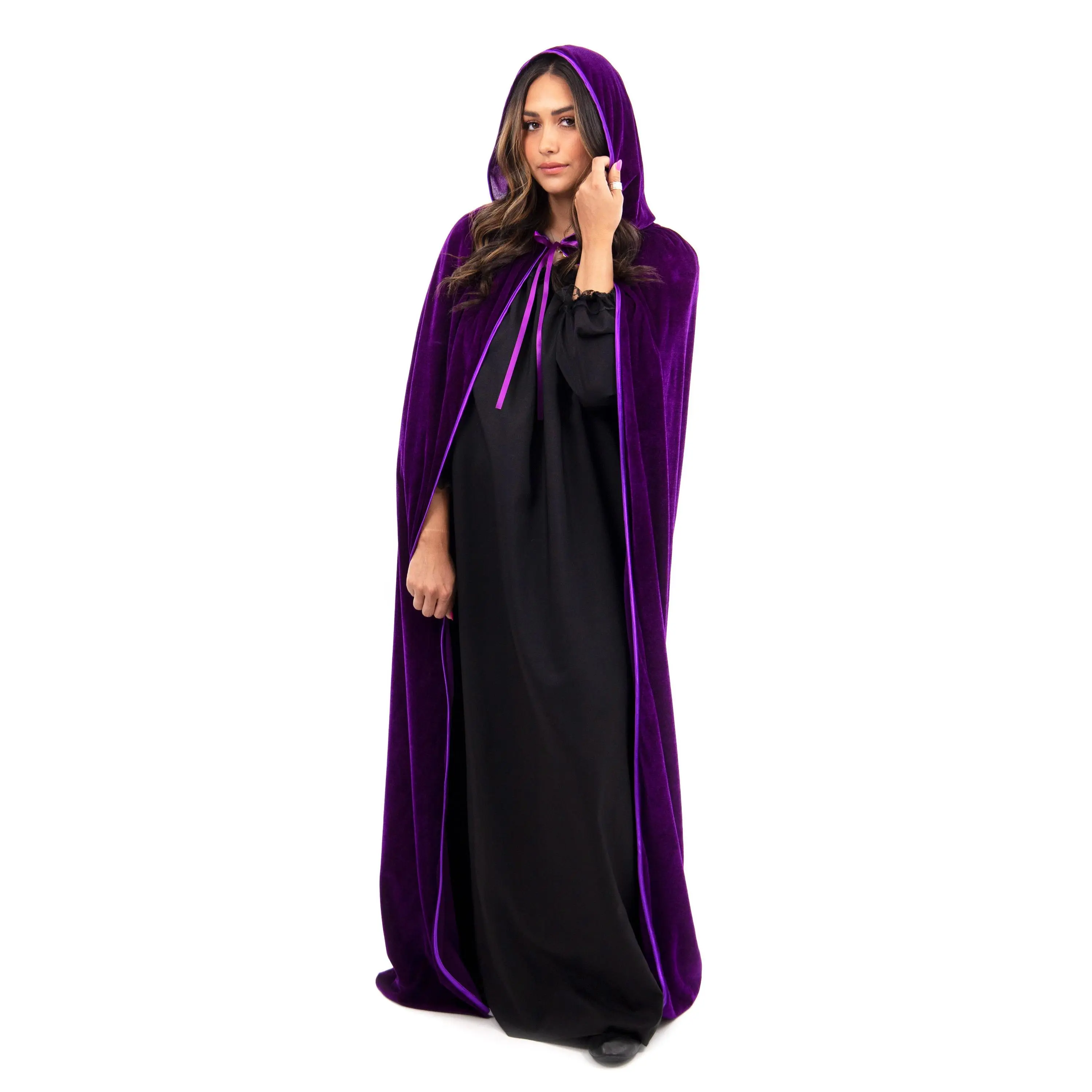 Adult Purple Velvet Cloak