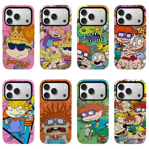 Rugrats Retro Cartoon Phone Case, Cute 90s Nostalgia Merch Phone Shell, Slim Shockproof Protective Cover For iPhone 11/12/13/14/15/16/17 Pro Max Series & Samsung S24-S26 Series, Perfect Lovely Gift For Her And Him