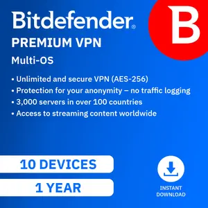 Bitdefender Premium VPN | 10 Devices | 1 year |