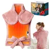 Weighted Electric Heating Pad - 35"x28" Polyester Large Fluffy Faux Fur Design Pad with Adjustable Heating Temperature, 5 Heat Settings, 4 Timers Auto-Off, Back-Wrapping Fit, Ideal for Elderly, Women, Birthday Gifts