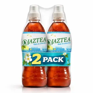2 Bottles Jaztea Jasmine Low Calories (Bajo en Calorias) Iced Tea 500ml (16.9 fl oz) – Natural Ingredients, Refreshing Mexican Jasmine Tea Drink, Light & Smooth Flavor, Made in Sinaloa Mexico