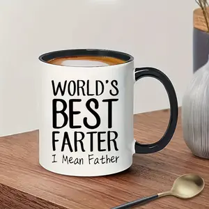 Unique Father's Day Gift Cup, Creative Ceramic Coffee Mug, Best Dad Birthday Present, Cool Men's Gift, World's Greatest Farting Daddy, Funny Accent Mug, Novelty Coffee Mug
