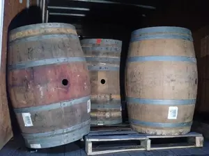 Whiskey & Wine White Oak Barrel - Ideal for Vintage Farmhouse Decor and Furniture