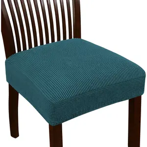 Stretch Dining Chair Covers Seat Covers for Dining Room Chair Covers Set of 4,Removable Washable Chair Seat Cushion Slipcovers Protector, Deep Teal