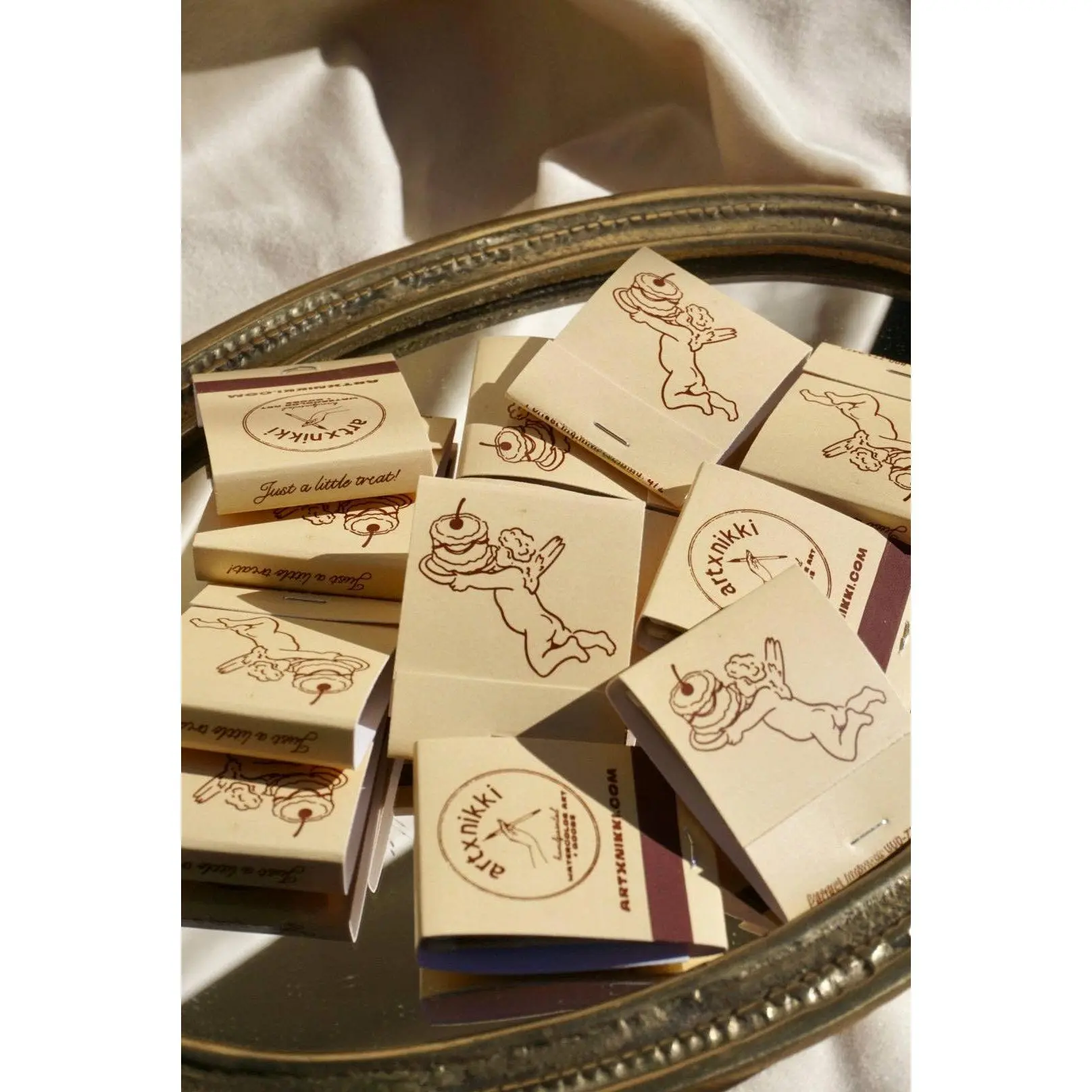 “Just A Little Treat!” Cupid Cake Matchbook