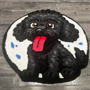 Custom Pup Rug - Poodle - Handmade Tufted rug