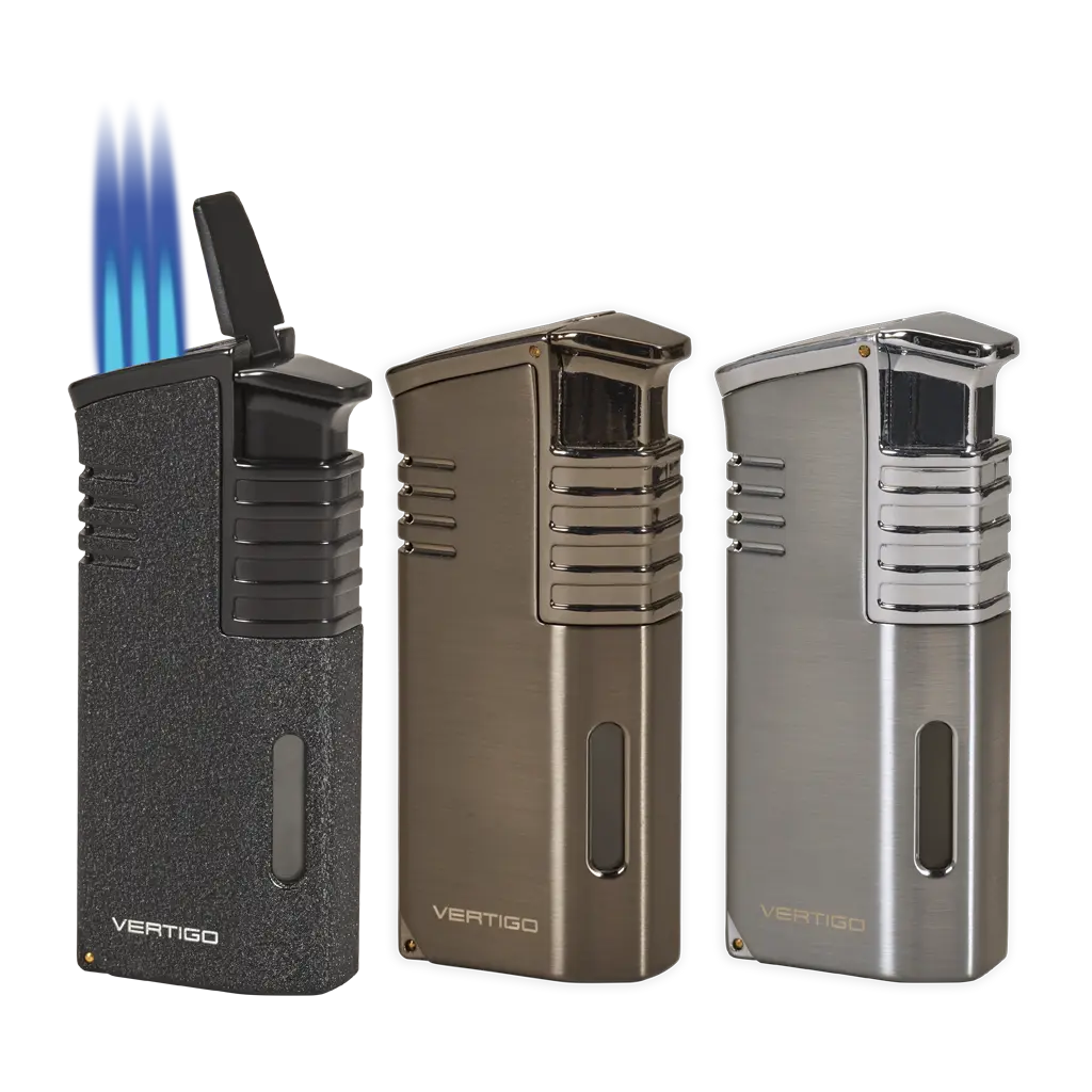 Vertigo Mechanic Triple Torch Lighter w/ Punch - High-Performance Flame, Compact & Portable, Versatile Use, Reliable Lighting, Ideal for Any Task