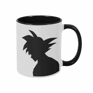 Anime Warrior Silhouette Mug (11oz/15oz)  Bold Battle Spirit Graphic Design  Durable Ceramic  Vibrant Print  Dishwasher and Microwave Safe  Perfect for Office Desk  Home Kitchen  Birthday Gift  Coffee Lovers