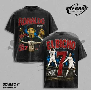legendary no.7 vintage tee | football icon graphic shirt | el striker streetwear | siuuu celebration oversized tee | retro soccer fan washed shirt