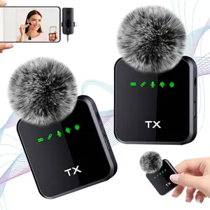 Wireless Lavalier Microphone for iPhone -  iPad Android Camera Phone/Computer/Laptop,  3-in-1 Plug-Play Mic for Phone Video Recording Interview Vloggers，Record Vlogs，Compact and Light，Wireless Mic for PC，IOS， Andriod，Record Vlogs，Live Stream