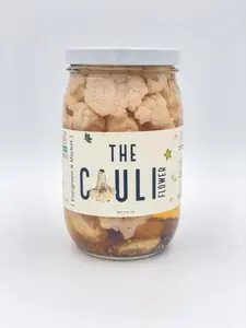 Evergreen and Market Pickled Cauliflower Pickles, 17oz Jarred Chewable Snacks, Tangy Crisp Flavor, Ambient Pantry Food, No Artificial Additives-Free, All Ages Meal Enhancement Option