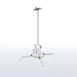 White Drop Ceiling Projector Mount with Scissor Clamp