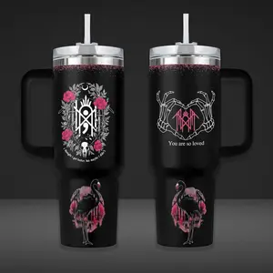 Sleep Token Tumbler 40oz 20oz Rock Band Custom Cup 40 oz Tumbler With Handle, Tumbler 20oz No Handle, Gifts For Fans