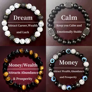 Crystal Energy Bracelet Set for Love, Good Luck, Success, and Anxiety Relief