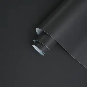 Premium Extra-Thick Dark Grey Peel-Stick Removable Wallpaper, 17.7in x 393in - Embossed Vinyl Contact Paper with Easy Installation, Ideal for Renters, Walls