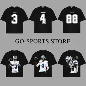 [Go-Sports] All Cowboys Players For Cowboys Nation Premium Cotton T-Shirt (Made In US), George Pickens Ceedee Lamb Dak Prescott Fan Game Day Outfits, Gift For Cowboys Football Fans, Football Graphic Tee
