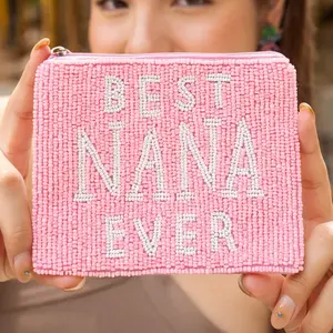 Best Nana Ever Beaded Pouch Purse