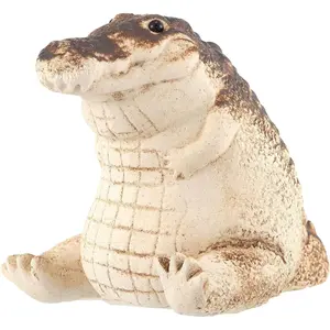 ANSQU Mini Tea Pet 6cm Chubby Crocodile Clay Alligator Figurine for Tea Ceremony and Home Decoration ANSQU Mini Tea Pet 6cm Chubby Crocodile Clay Alligator Figurine for Tea Ceremony and Home Decoration