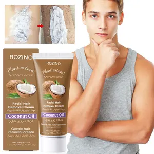 Facial Hair Removal Cream with Coconut Oil, 100g, Plant Extract, Gentle Hair Removal, Effectively Removes Facial Hair, A Practical Choice for Facial Hair Removal