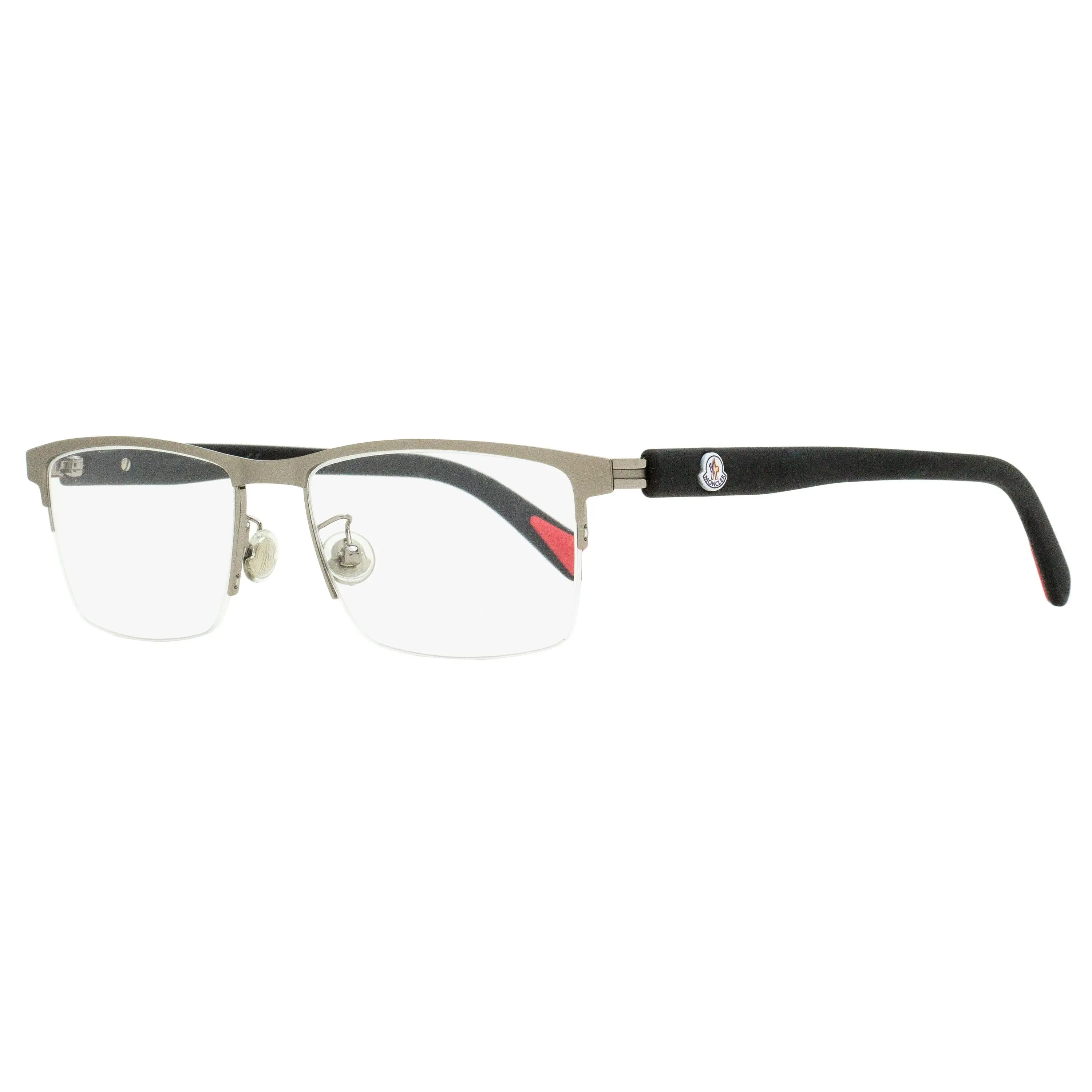 Moncler Semi-Rimless Eyeglasses ML5164H 015 Matte Ruthenium 54mm
