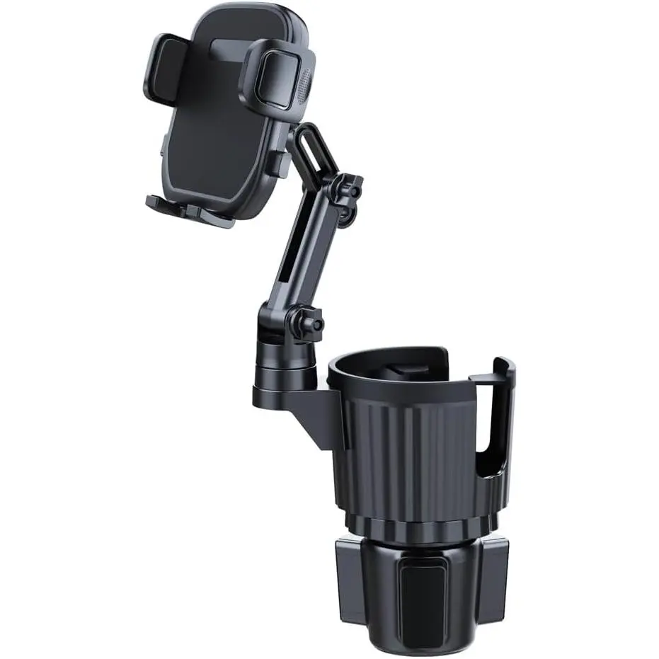 Cup Holder Phone Mount for Car, 2 in 1 Cell Car Mount 360 Rotation Cup Holder Expander for Stanley 10-40oz Drink Bottles, Mugs and Phone Compatible with iPhone Samsung