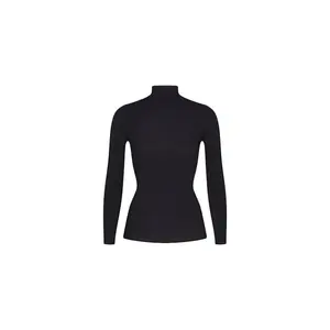 Nike x SKIMS Women's Weightless Layers Mock Neck Long Sleeve Top Obsidian (women) by StockX