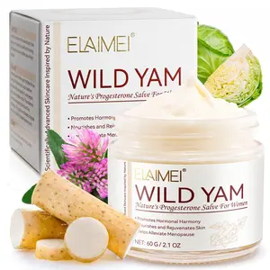ELAIMEI 60g Wild Yam Cream, rich in various vitamins and botanical ingredients, moisturizes and soothes the skin, making it suitable for all skin types.