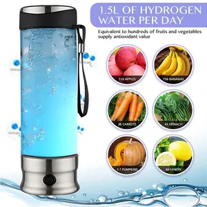 Hydrogen Water Generator Bottle - Electric ORP Ionizer for Antioxidant-Rich Hydrogen Water - Portable Water Filter for Health & Wellness Does not apply