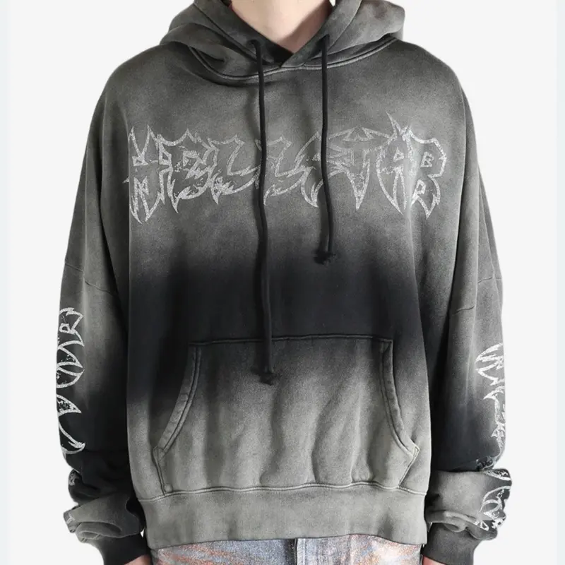 Hellstar Stars Shine Graffiti Hoodie, 2026 Black Graphic Hoodie for Casual Wear