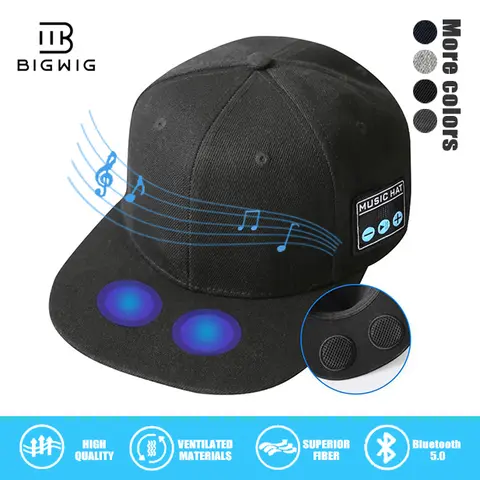 BIGWIG Polyester Adjustable Sun Cap for Adults - Bluetooth 5.0 HD Smart Speaker, Wireless Comfortable All-Seasons Sports & Outdoor Gym Accessory, Perfect Gift for Music Lovers