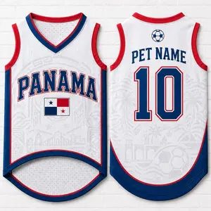 Pet Soccer Panama Jersey, Team Dog Shirt, Game Day Outfit for Dogs, Football Cat Clothes
