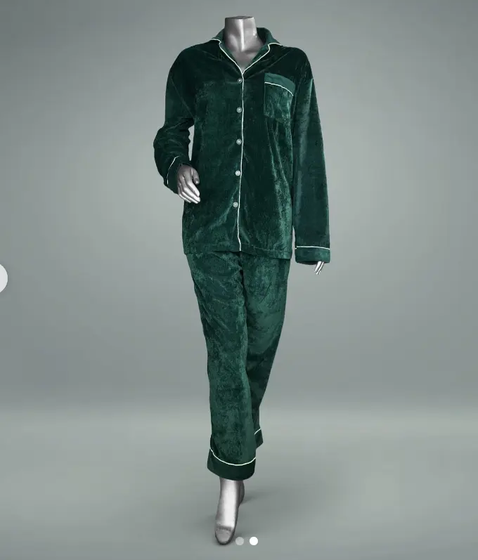 Velvet Warm night suits with pants and Velvet lounge wear/ Sleep wear