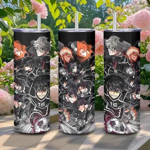 20oz Stainless Steel Tumbler, 1 Count Bluelock Pattern Insulated Water Bottle, Stainless Steel Thermos, Stainless Steel Flask, Drinking Cup for Home Office School, Boyfriend Gift, Drinkware, Summer Cool Bottle