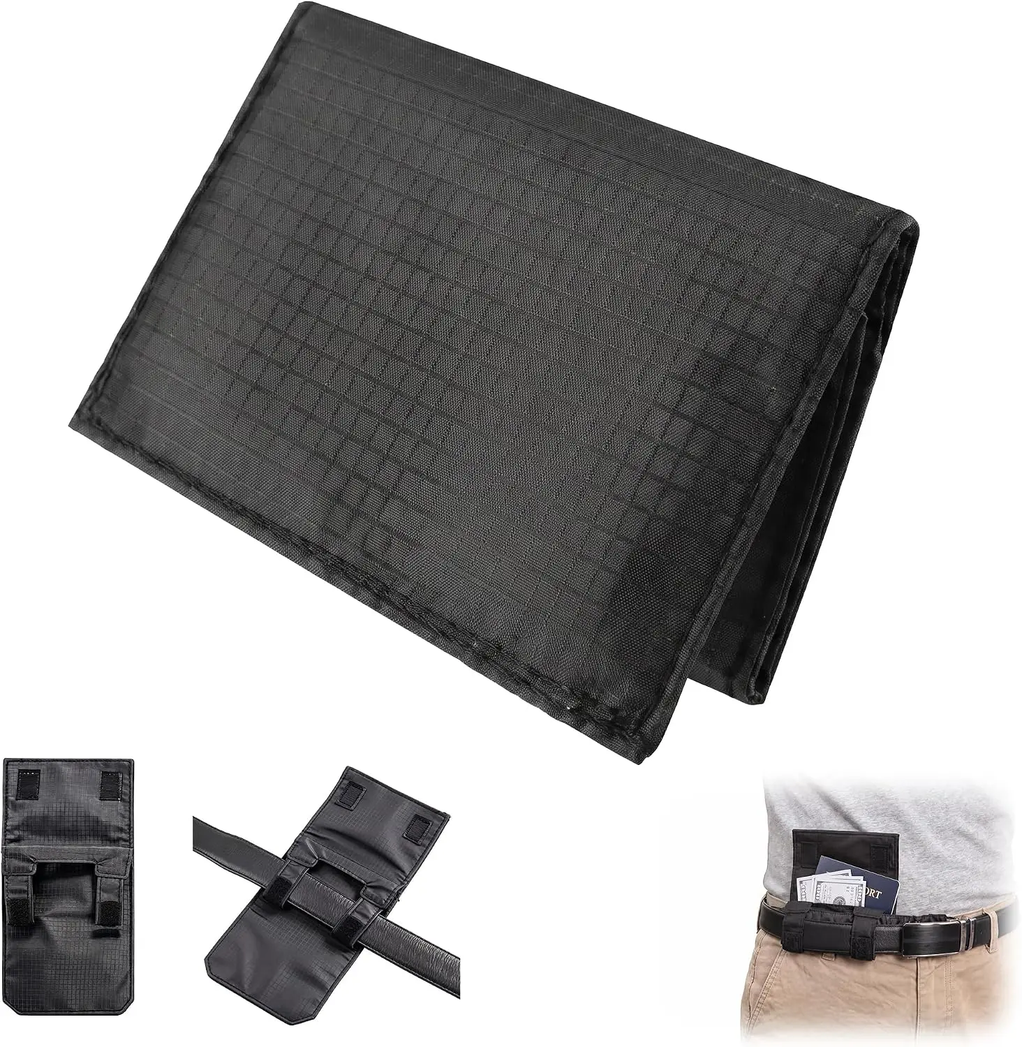 Mini Belt Storage Pouch,Hidden Under‑clothes Travel Wallet,Travel Document Pouch, Can Be Attached to a Belt
