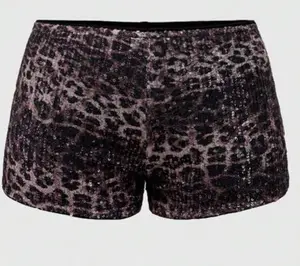 CHEETAH PRINT SEQUIN SHORTS