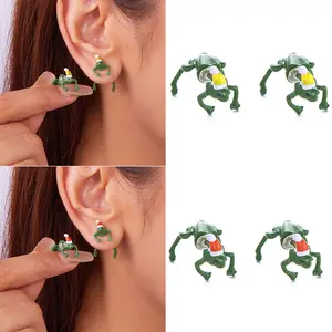 Women's retro frog earrings, stylish and cool animal earrings, Christmas gifts for girls