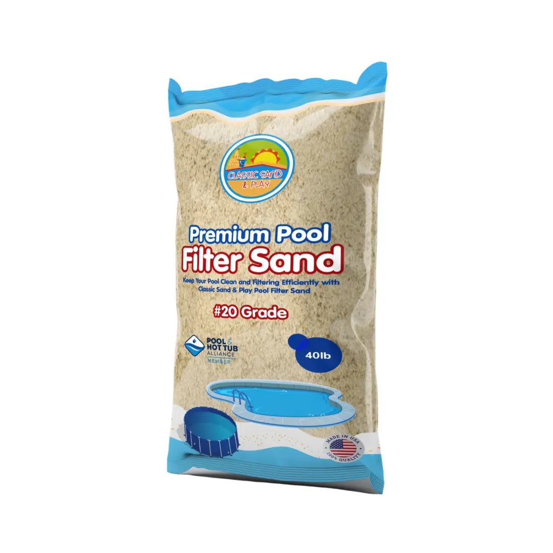 Classic Sand & Play Pool Filter Sand – Premium #20 Grade – 40 lb Bag